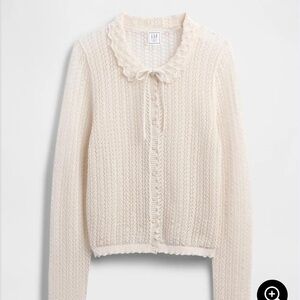 NWT Doen x Gap Gap x Doen Gap Doen Pointelle Long Sleeve Cardigan Top Cream M